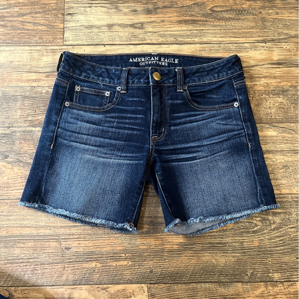 American Eagle Dark Blue Denim Shorts